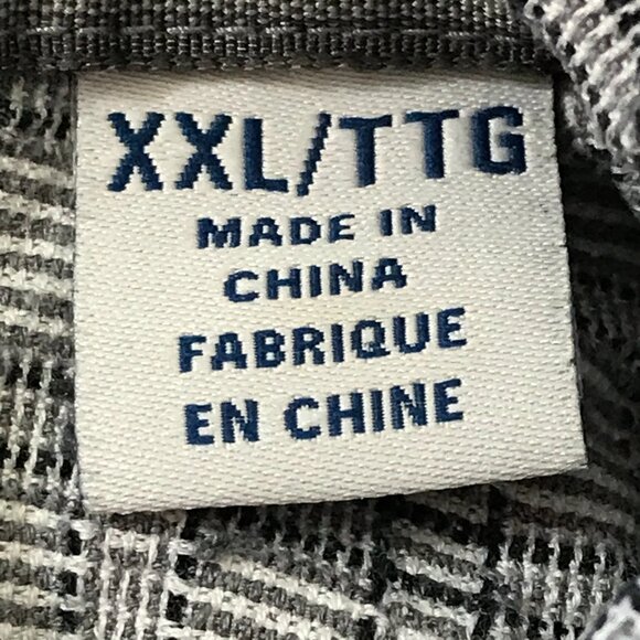 Tommy Bahama 100% Silk Shirt Men XXL Gray Plaid Button Up Short Sleeve Collared - Picture 4 of 11